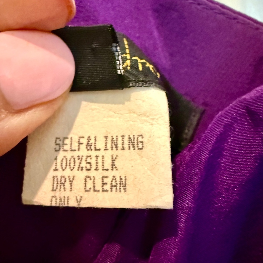 Purple Silk Dress Small